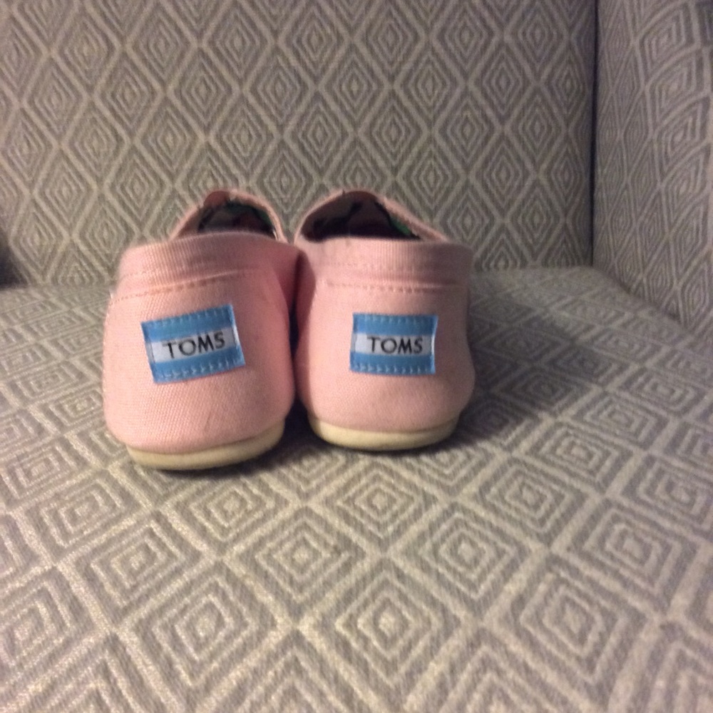 Toms Ballet Pink Flats 7.5 - Picture 4 of 6
